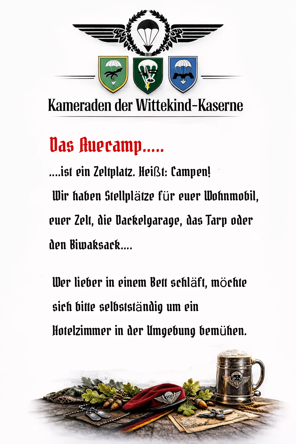 Kameradschaftstreffen 2026 — Auecamp Wildeshausen