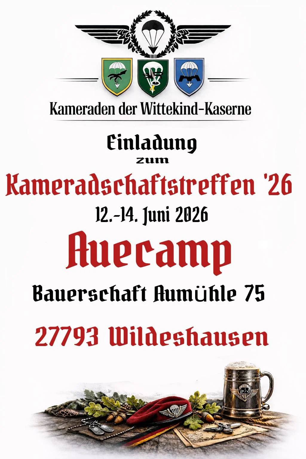 Kameradschaftstreffen 2026 — Einladung