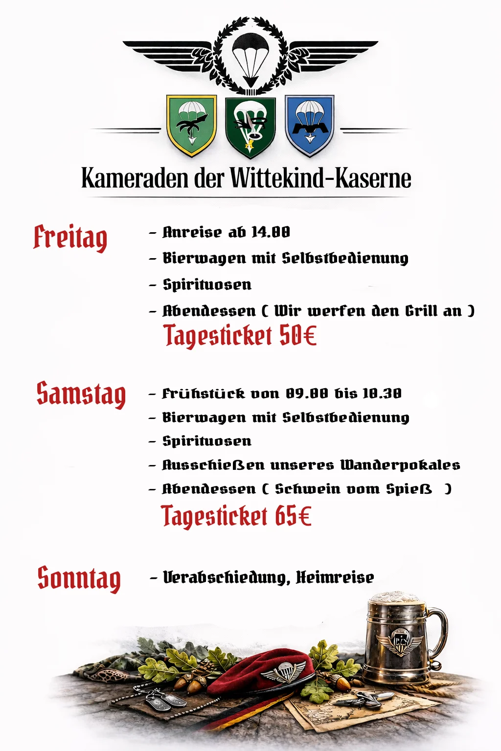 Kameradschaftstreffen 2026 — Programm